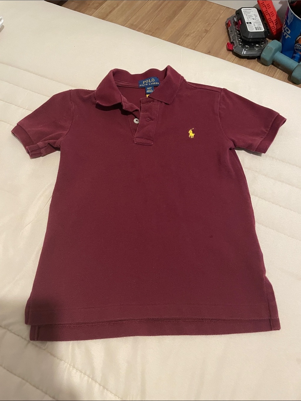 Polo by Ralph Lauren Boys' Maroon Polo with Yellow Pony
